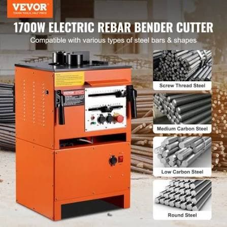 CCTI Electric Rebar Cutter Bender Combo Machine Heavy Duty Cutting Bending _1 inch_25 mm_ _RBC_258_
