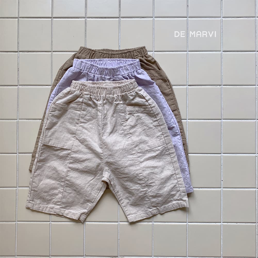 DE MARVI Kids Toddler Cotton Linen Mid calf Loose fit Pants Boys Girls Summer Trousers Wholesale