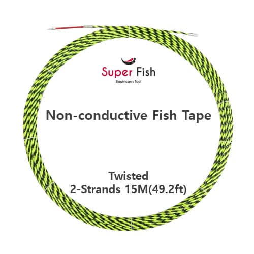 Twisted 2_strands fish tape 15M_49_2ft_ Green from Korea_