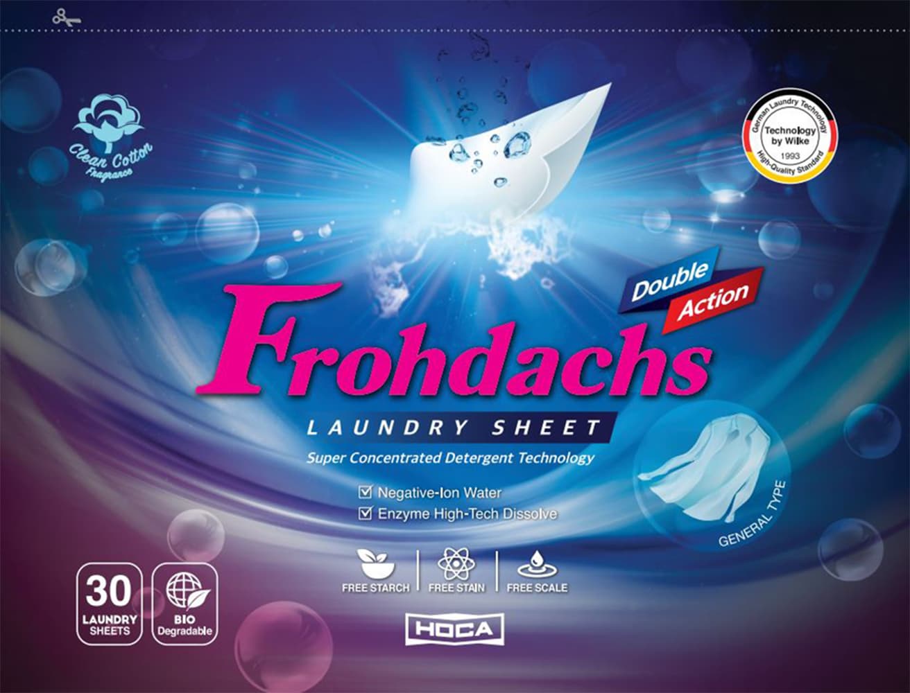 Frohdachs Double Action Launry Sheet Detergent