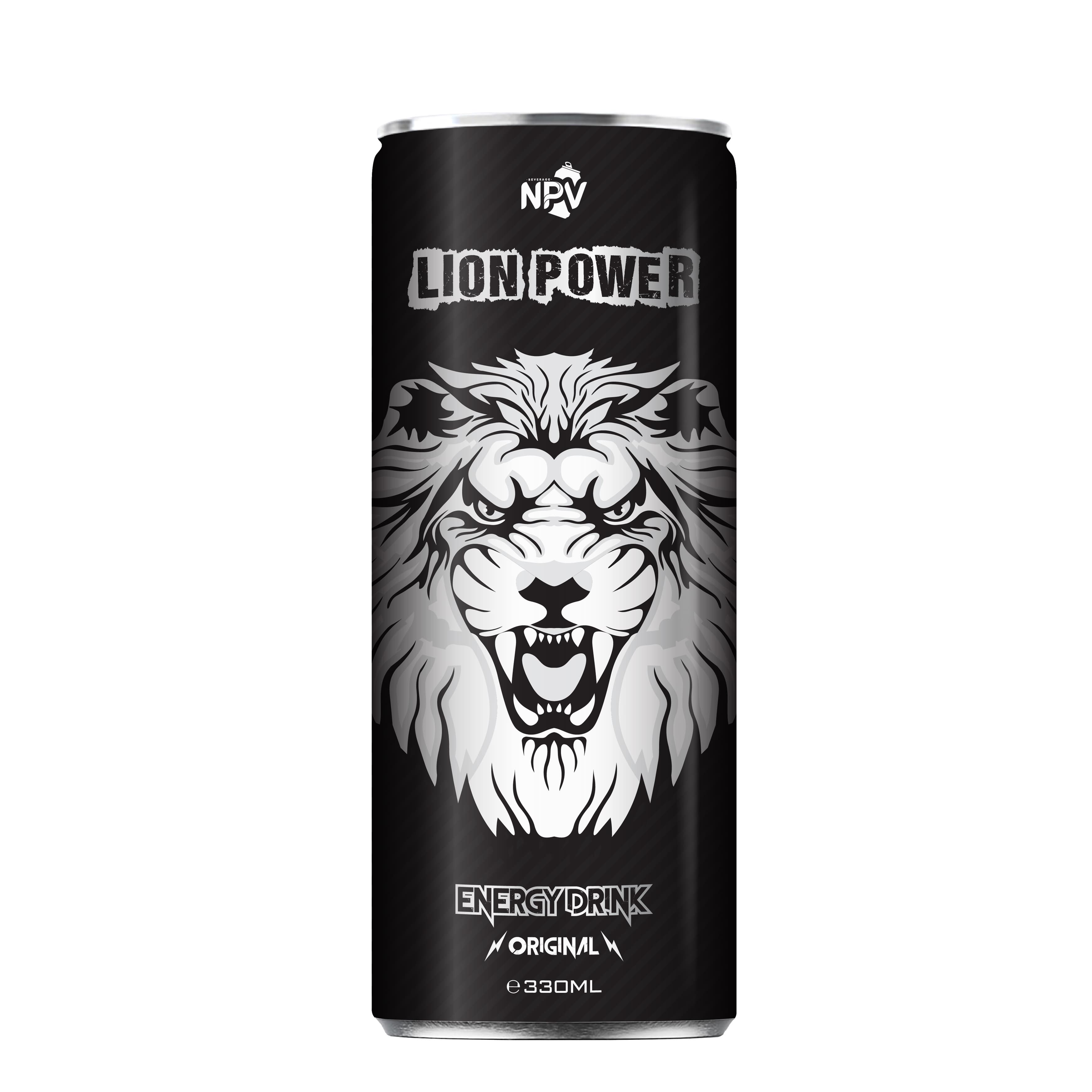 WHOLESALE  PRIVATE LABEL GOOD PRICE LION ENERGY DRINK ORIGINAL FLAVOR 330ML SLEEK CAN