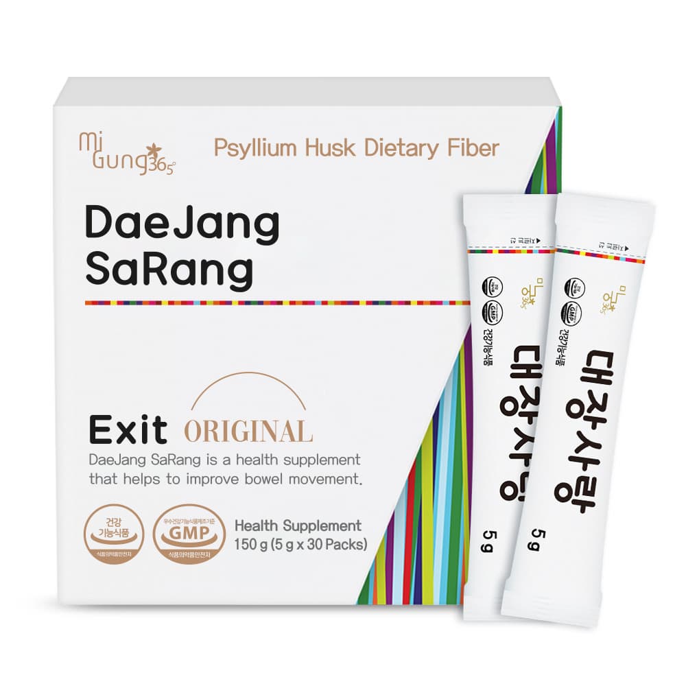 Migung365_ Psyllium Husk Dietary Fiber Supplement_ Daejang Sarang Original_ 30 Packets _Pack of 1_