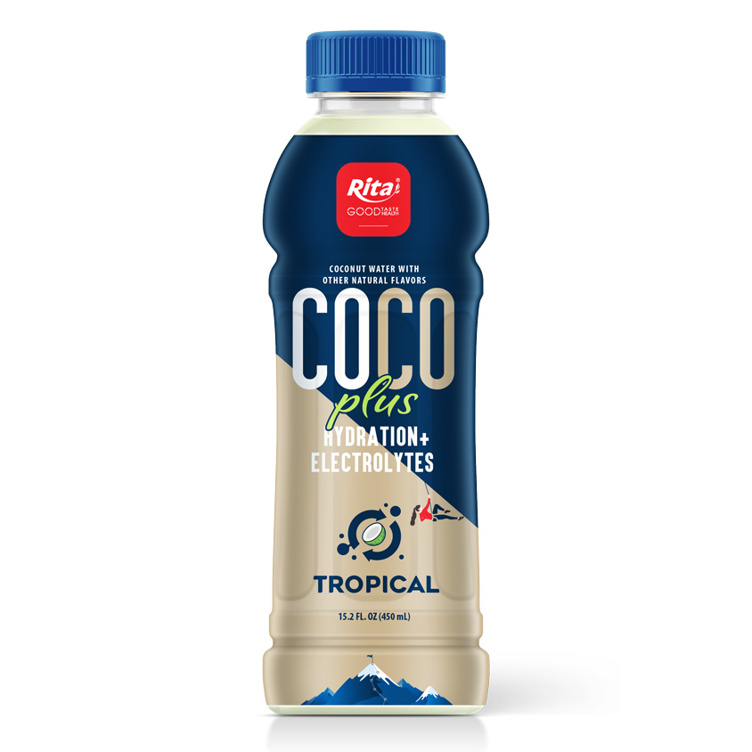450ML PET BOTTLE ELECTROLYTES COCO PLUS WITH TROPICAL FLAVOR