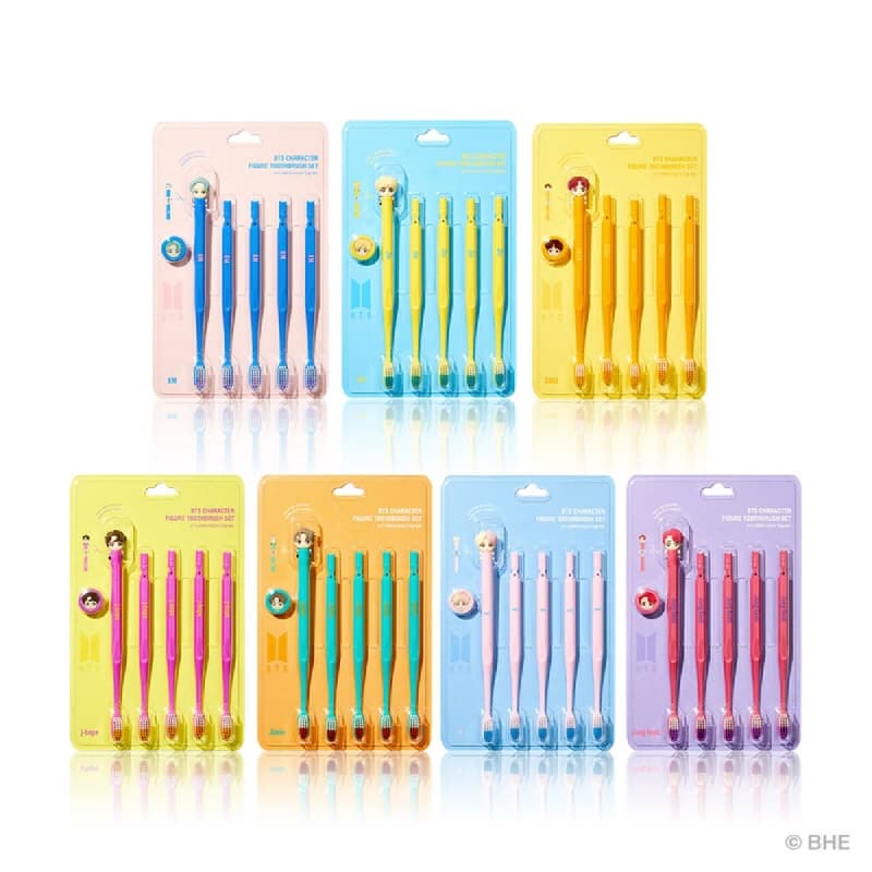 BTS Character Figure Toothbrush Set_5P