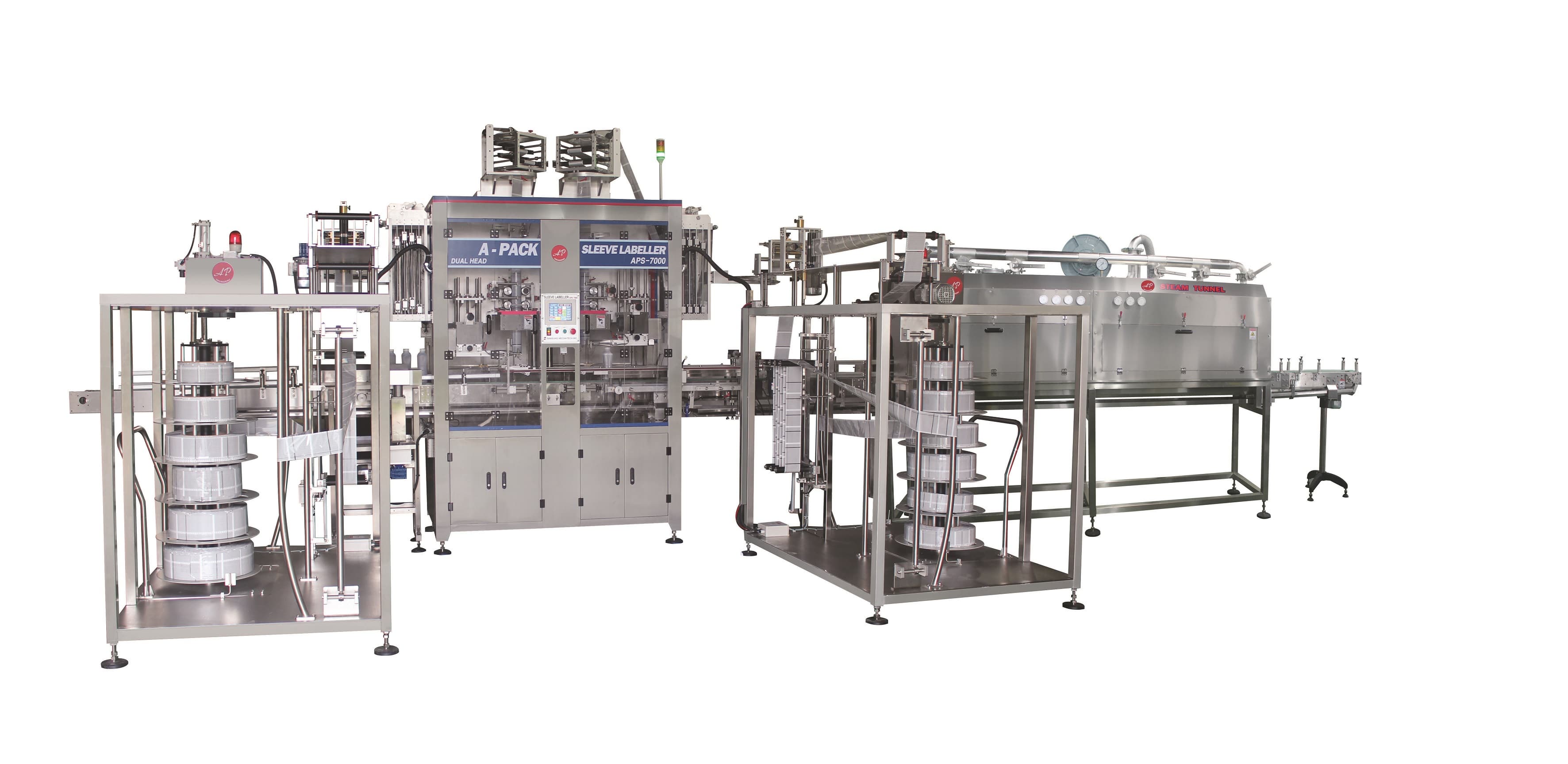 Dual Head High Speed Automatic Shrink Sleeve Labeling Machin