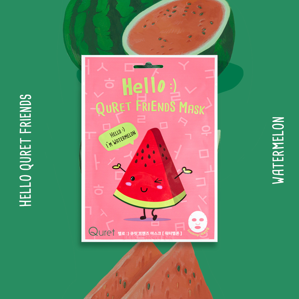 Hello __ Quret Friends Mask _Watermelon
