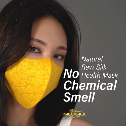 Natural non woven golden raw silk premium health mask