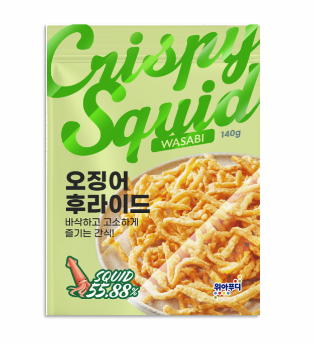 Crispy Squid Snack _ Wasabi Flavor