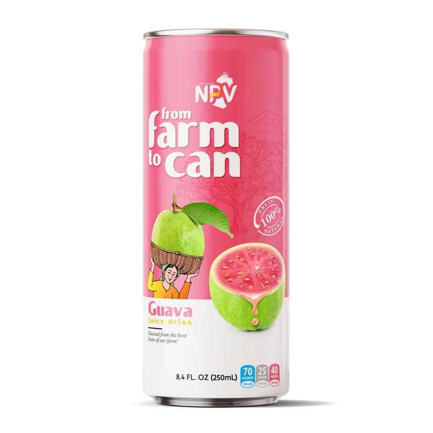 BEST PRODUCT FOR SUMMER 250ML SLIM CAN PINK GUAVA JUICE DRINK WITH GOOG PRICE AND SMALL MOQ