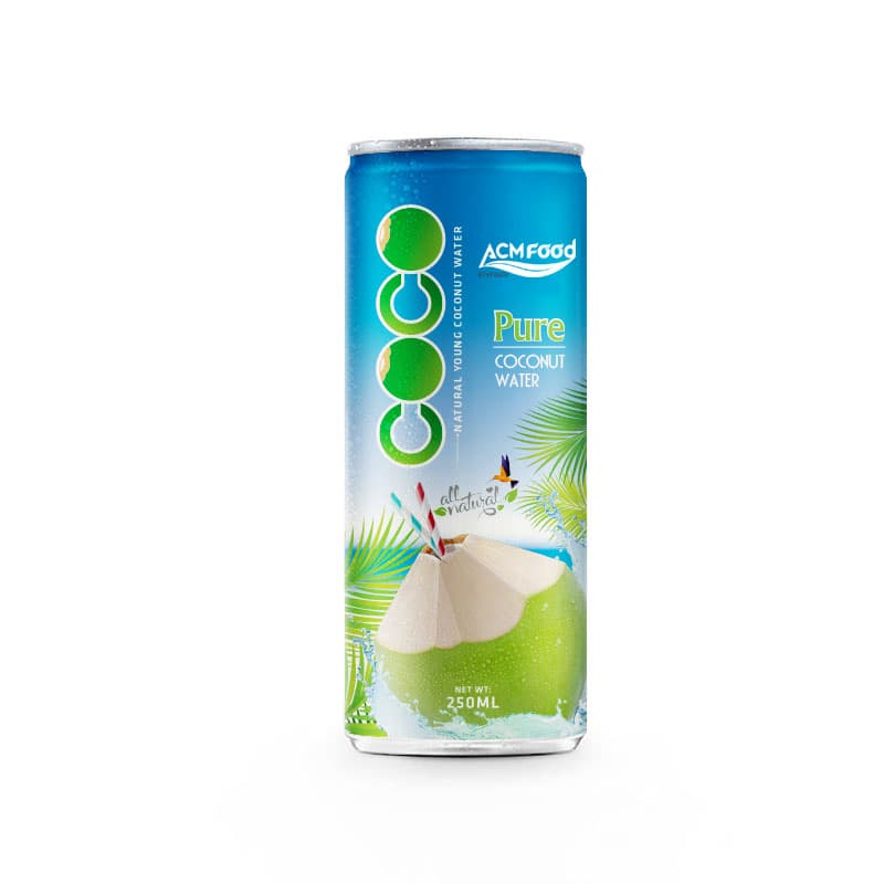 250ml ACM Pure Coconut Water In Can Original Bentre from ACM Food Beverage