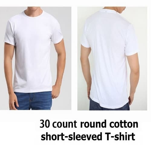 300 Count Round Cotton Short_sleeved T_shirt