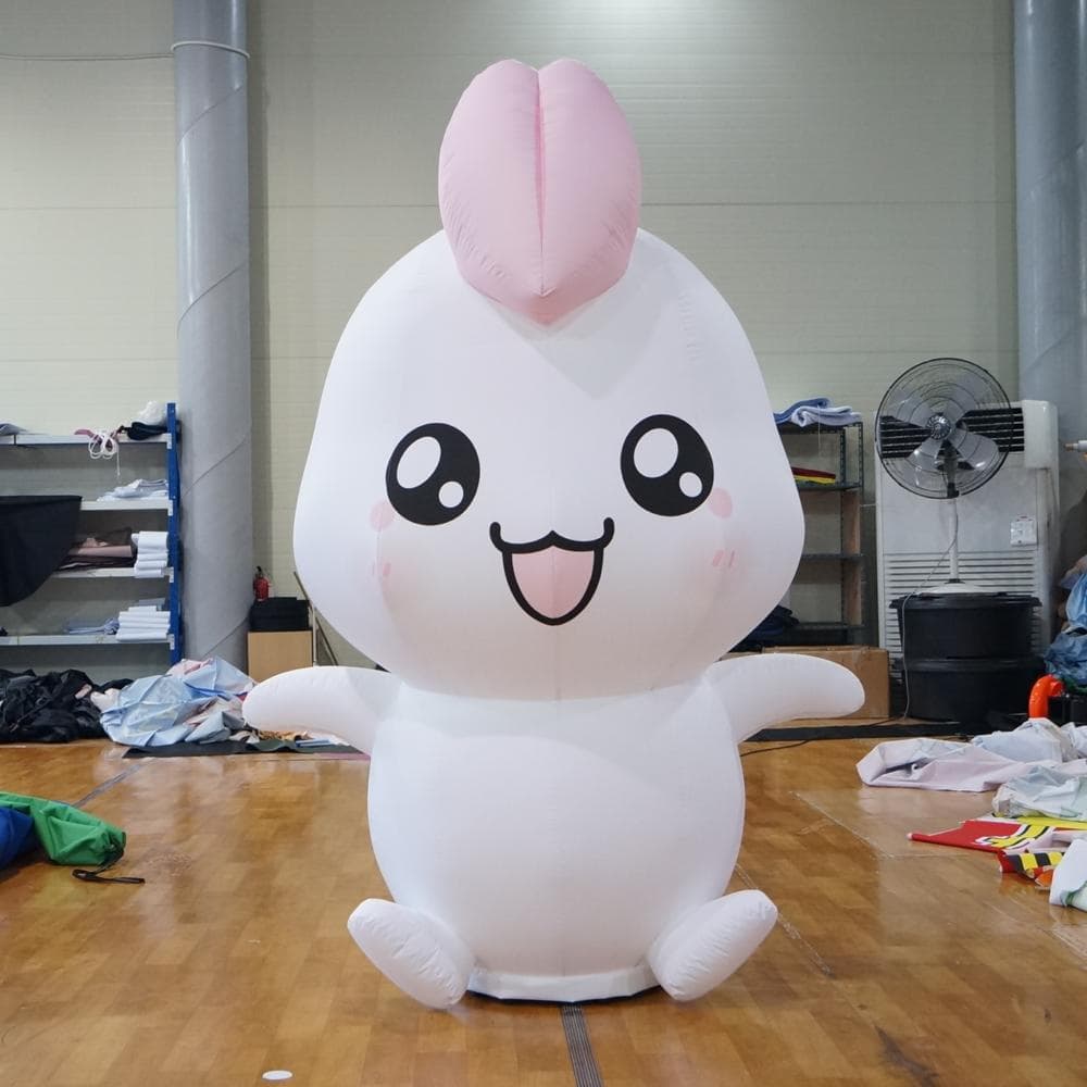Cute and white buchi character inflatable