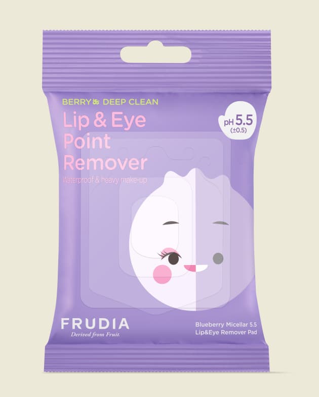 Frudia Blueberry Micellar 5_5 Lip_Eye Remover Pad