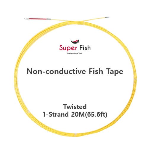 Twisted 1_strand fish tape 20M_65_6ft_ Yellow from Korea_