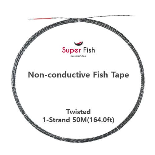 Twisted 1_strand fish tape 30M_98_4ft_ Black from Korea_