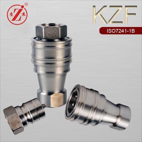 KZF ISO 7241-1 B stainless steel hydraulic quick coupling