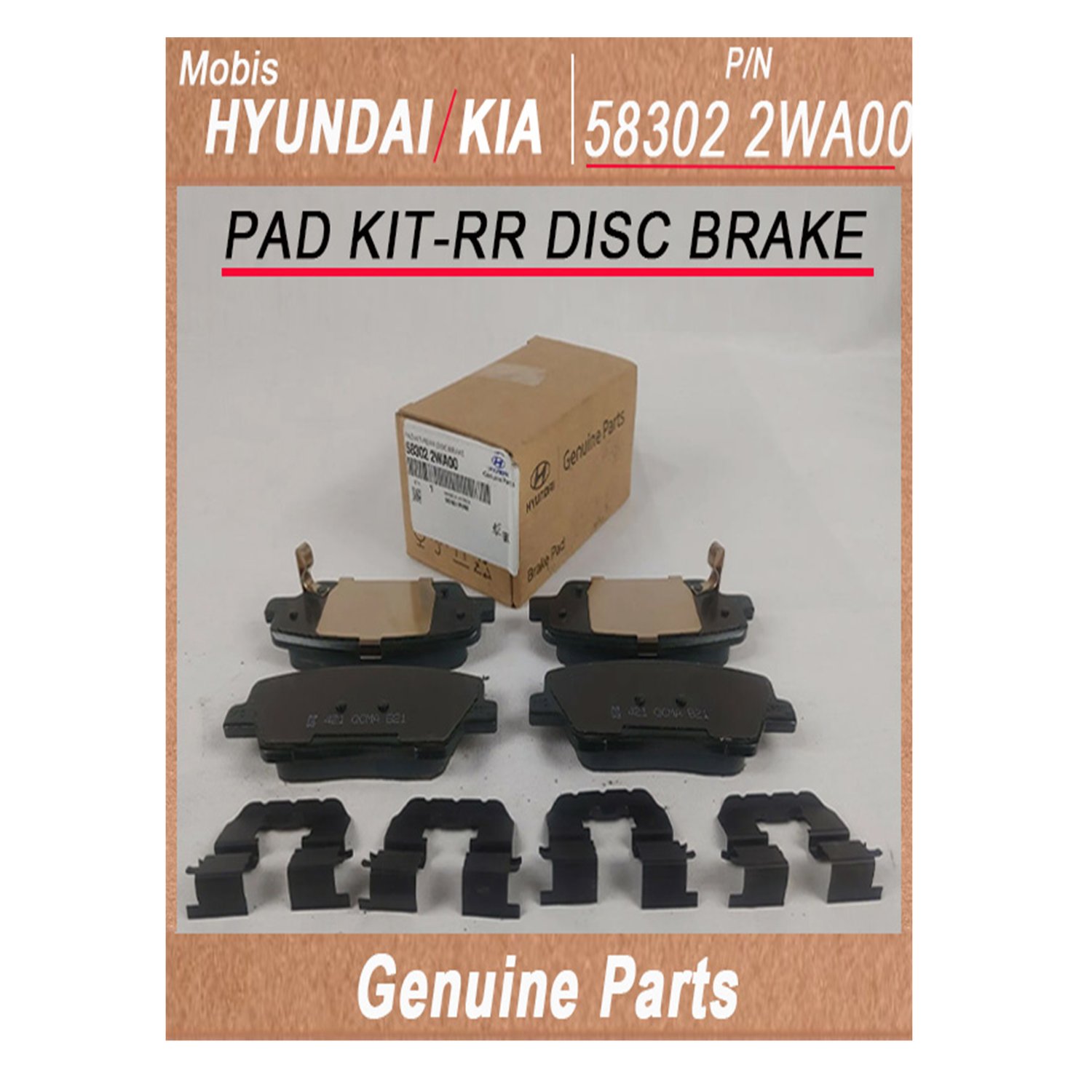 583022WA00 _ PAD KIT_RR DISC BRAKE _ Genuine Korean Automotive Spare Parts _ Hyundai Kia _Mobis_