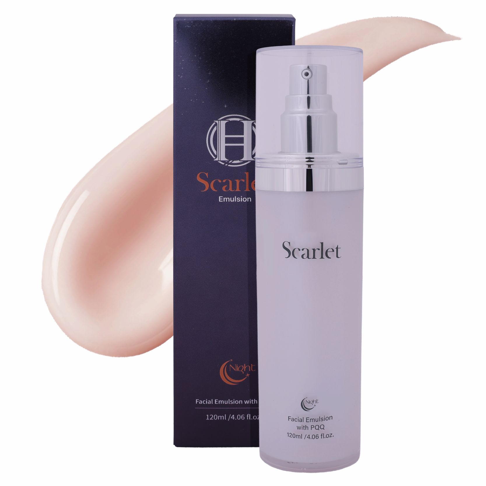 HERMOSA Scarlet Facial Emulsion with PQQ _ Advanced Night Repair Anti Aging Emulsion