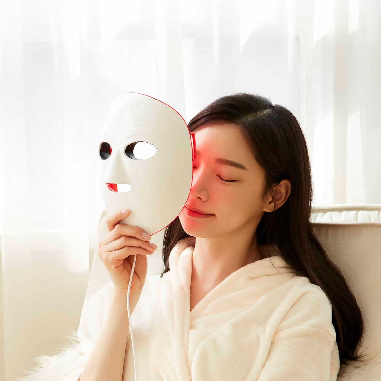 LED Beauty Mask Light Therapy for Skin Rejuvenation Anti_aging Acne Wrinkle Improvement 432LED