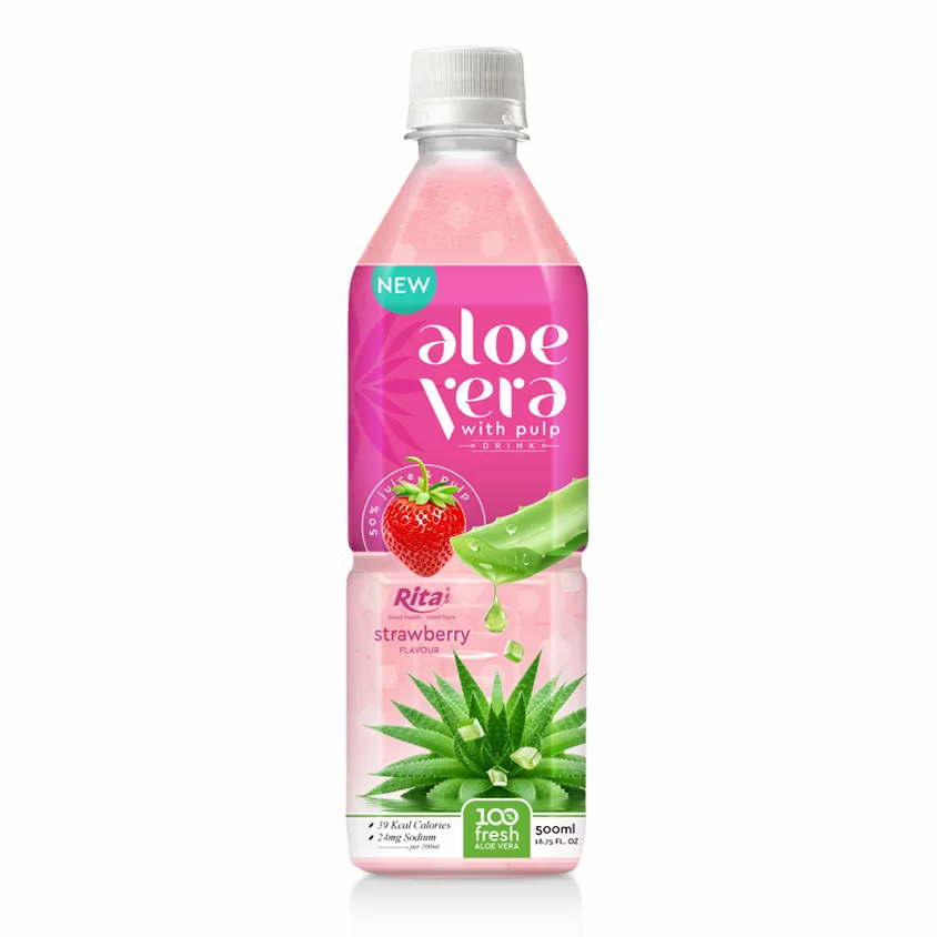Strawberry Aloe Vera Juice With Pulp