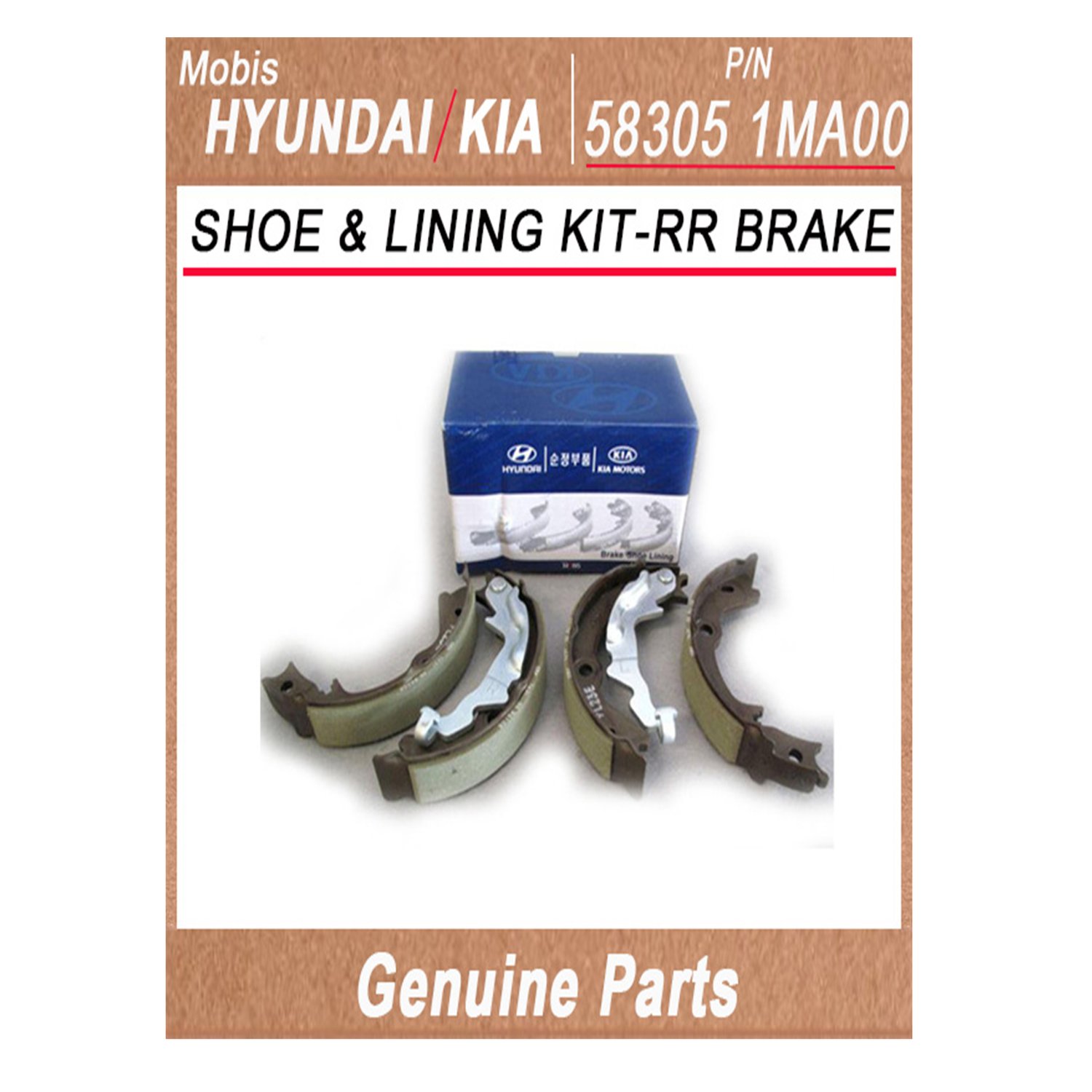 583051MA00 _ SHOE _ LINING KIT_RR BRAKE _ Genuine Korean Automotive Spare Parts _ Hyundai Kia _Mobis