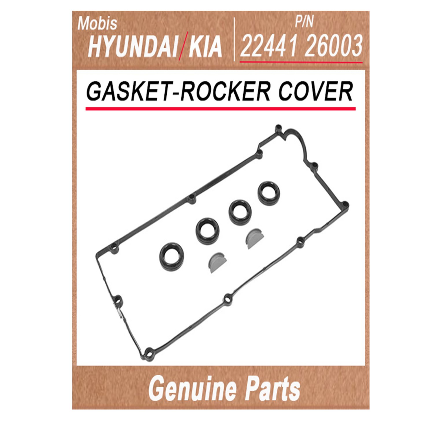 2244126003 _ GASKET_ROCKER COVER _ Genuine Korean Automotive Spare Parts _ Hyundai Kia _Mobis_
