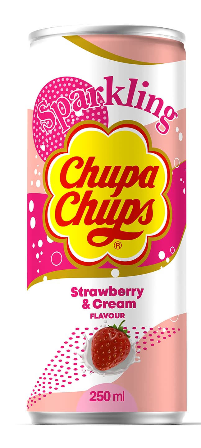 Chupa Chups Sparkling Drink Strawberry Cream 250ml Tradekorea
