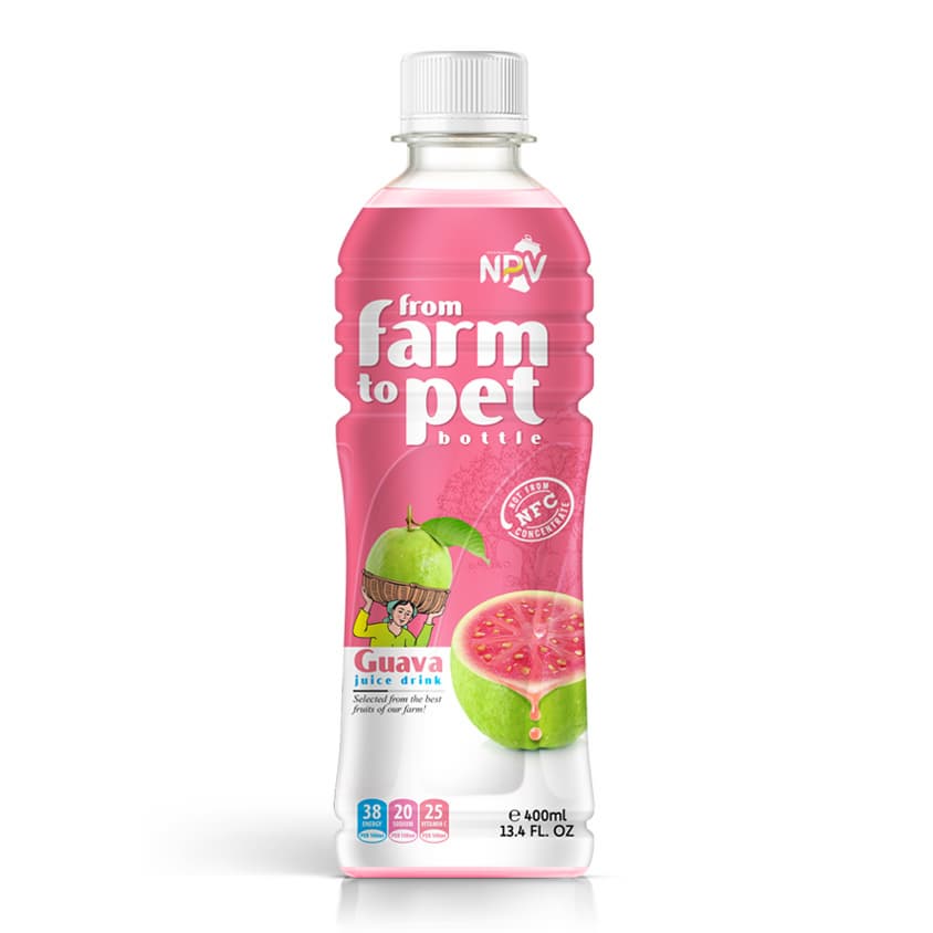 HOT PRODUCT FOR SUMMER 2024 PINK GUAVA JUICE DRINK 400ML PET BOTTLE