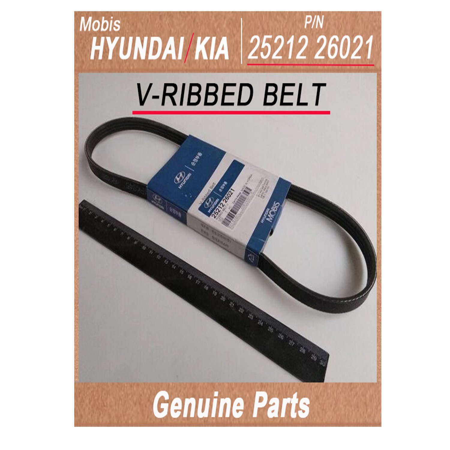 2521226021 _ V_RIBBED BELT _ Genuine Korean Automotive Spare Parts _ Hyundai Kia _Mobis_