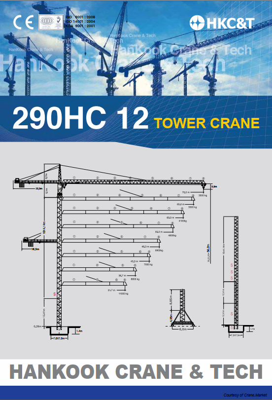 HKTC Used Tower Crane _290HC 12_