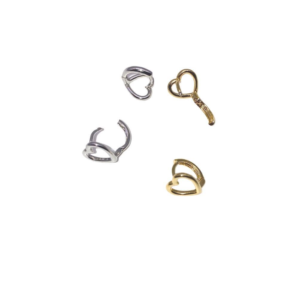 Heart Mini One Touch Gold_Silver Color EarRings