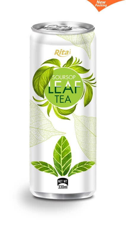 330ml Canned Soursop Flavor Leaf Tea Drink