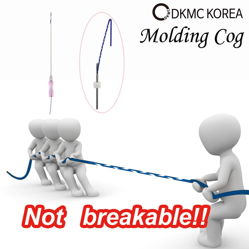 Korea Not Breakable Rosal Blanco PDO thread lift Molding cog thread lift with L W Blunt cannula
