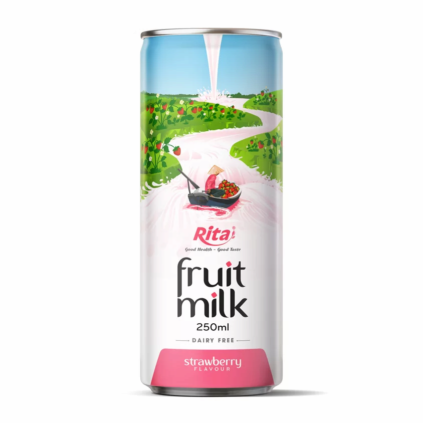 250ml Canned Strawberry Fruit milk healthy Drink