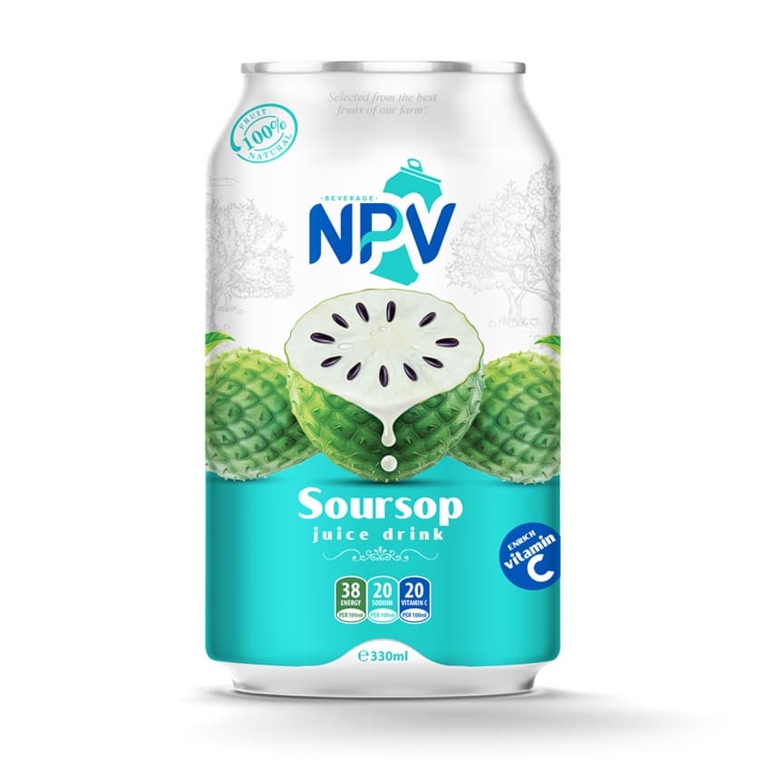 SUPPLIER WHOLESALE NPV BRAND SOURSOP JUICE DRINK 330ML SHORT CAN