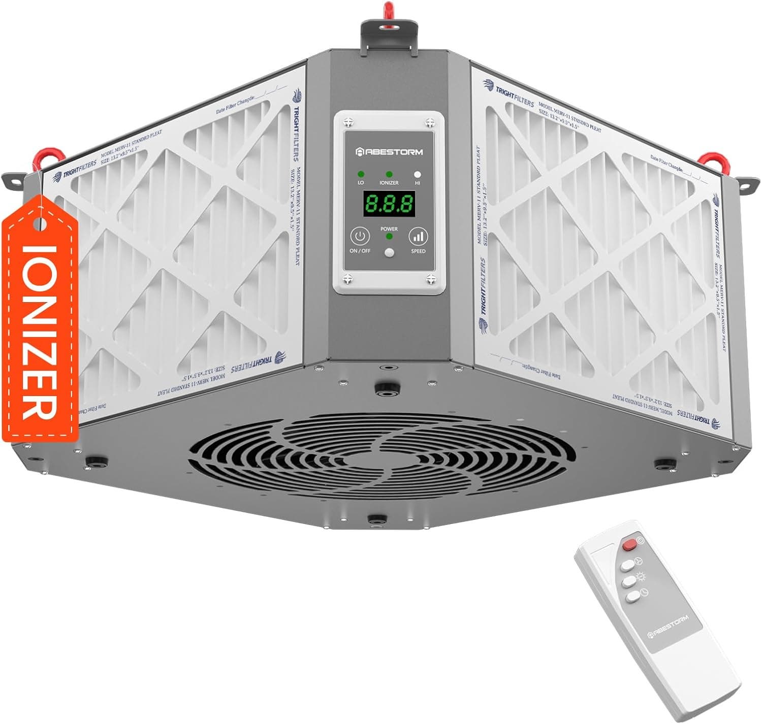 Abestorm 360 Degree Intake Air Filtration Woodworking System 1350CFM Hanging Air Filter Dust Collect