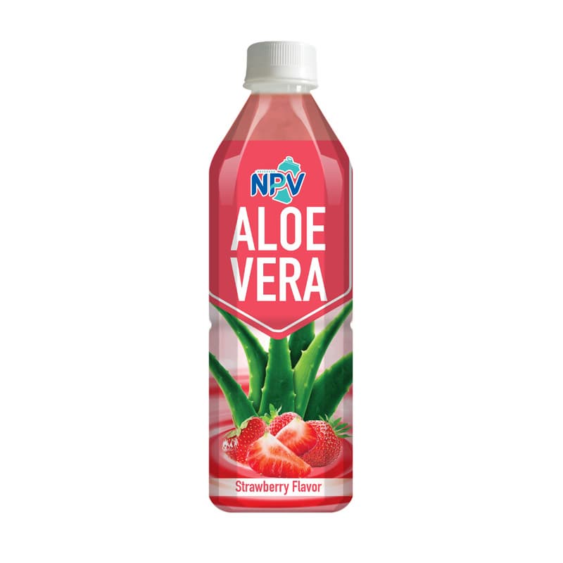 SMALL MOQ COMPANY PRICE BEST QUALITY ALOE VERA JUICE WITH STRAWBERRY FLAVOR 500ML PET BOTTLE