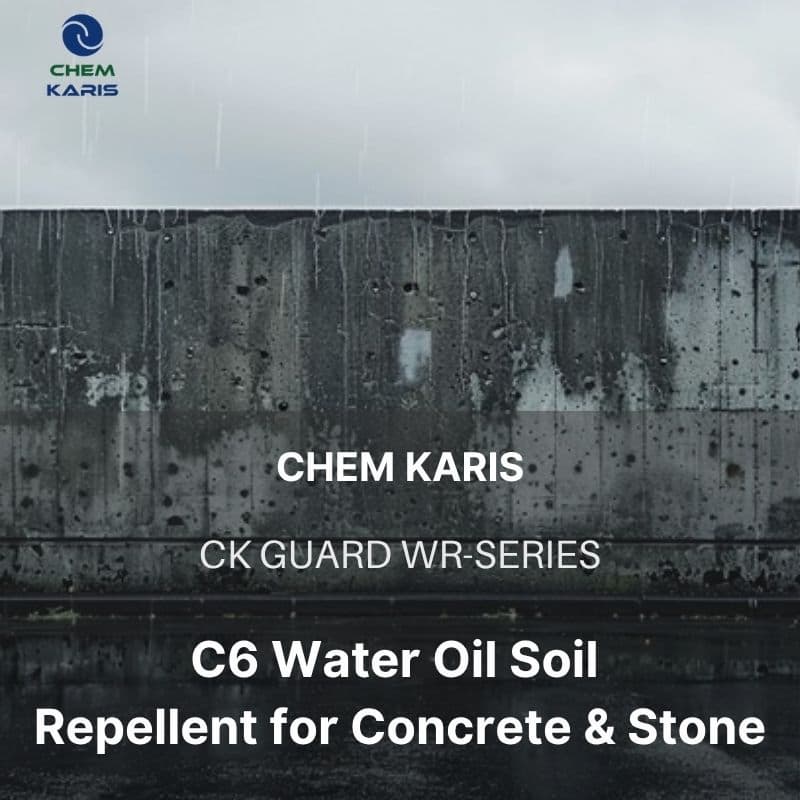CK GUARD WR-SERIES C6 fluorocarbon penetrating water oil soil repellent for concrete, stone, and exterior walls - PFOA-free, PFOS-free