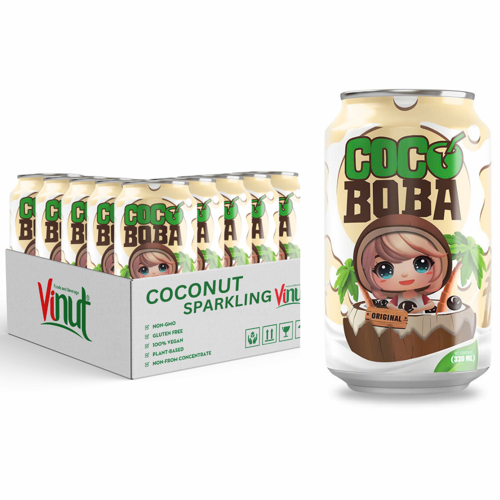 Manufacture Beverage _Private Label  _ 330ml Pure Coconut Milk CocoBoba Can Drink With Matcha