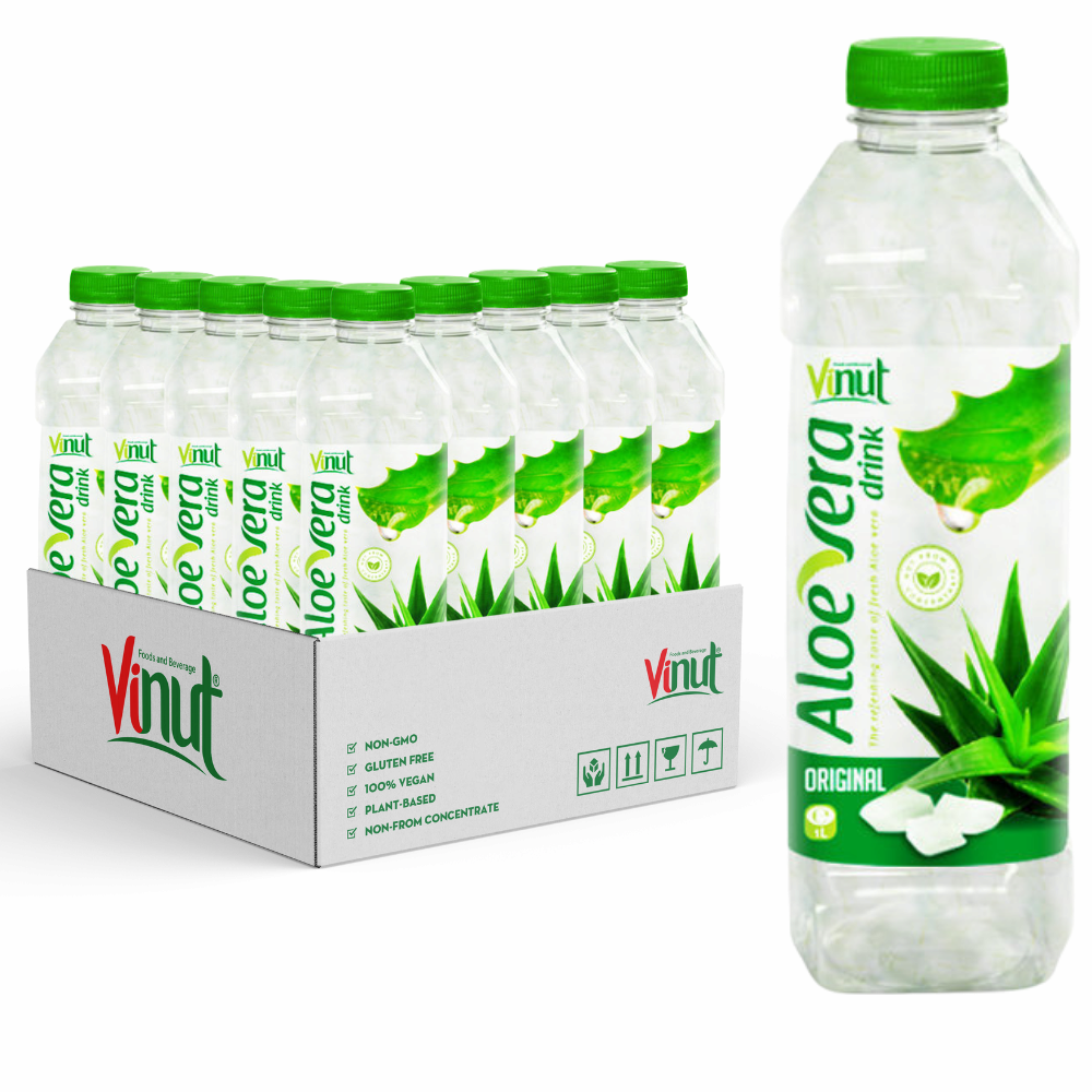 Free Sample _ 100_ Pure Aloe Vera Juice Original 1 Litter Water Bottle _ Wholesale Soft Drink