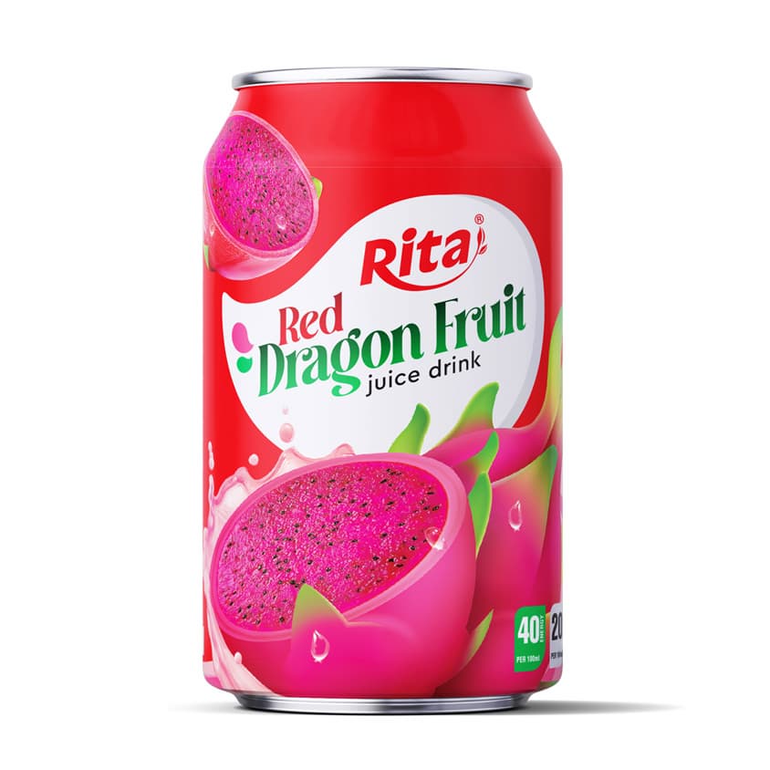 Supplier Fresh Red Dragon Fruit 330ml Short Can
