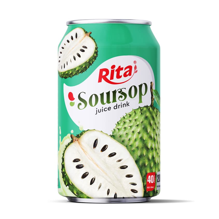 Wholesale Fresh Soursop Juice Drink 330ml Short Can