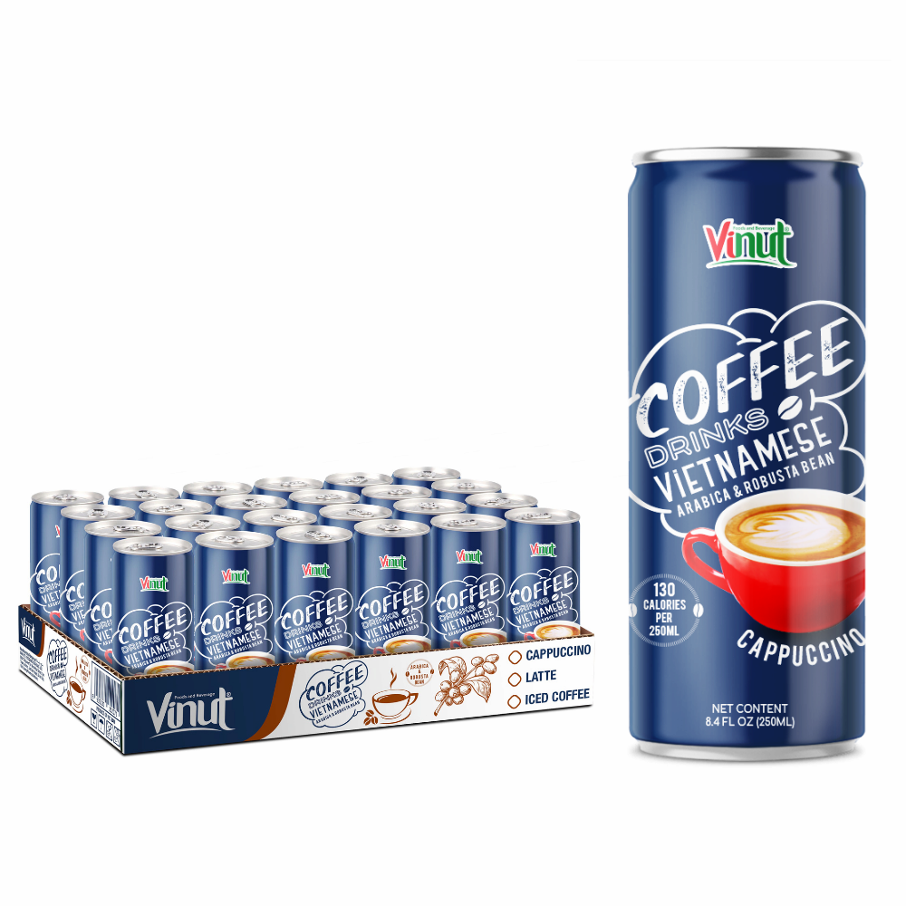 Wholesale Beverage Vietnam_Private Label OEM _ 100_ Natural Arabica _ Robusta Cappuccino Coffee Can