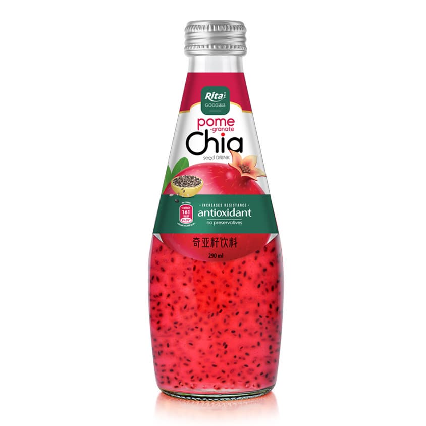 Beverage Distributors Chia Seed Drink With Pomegranate Flavor