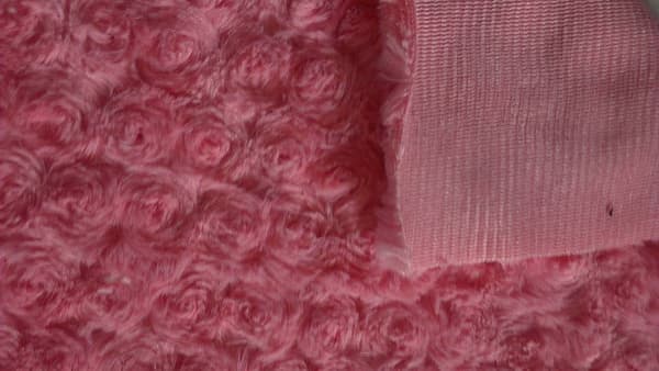 polyester  PV plush fleece embossed rose