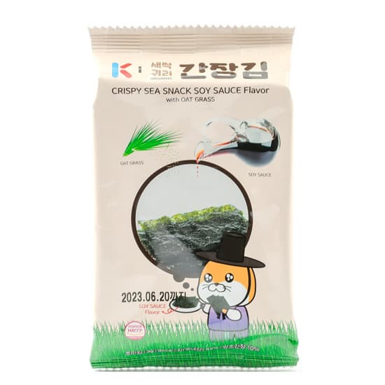 CRISPY SEA SNACK SOY SAUCE flavor with OAT GRASS