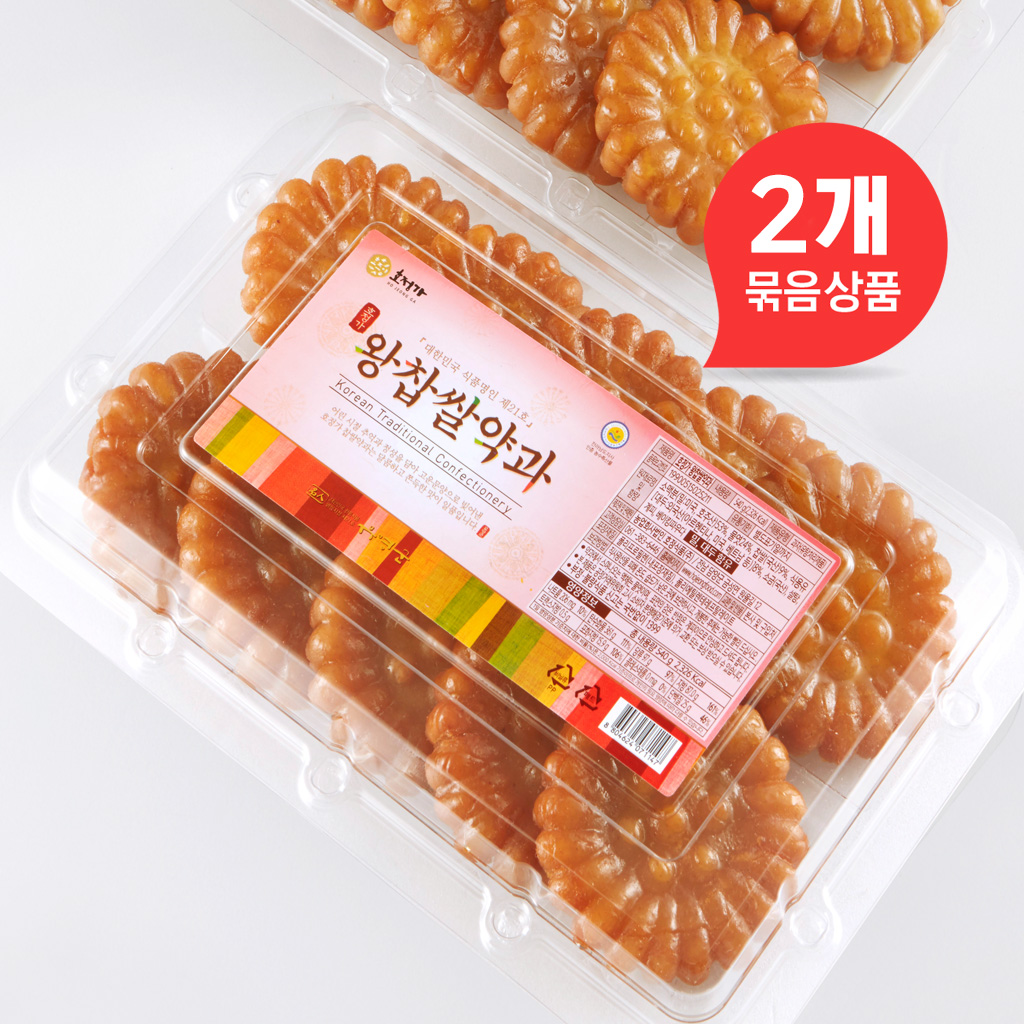 Hojeongga Glutinous Rice Big Yakgwa _Deep_fried Honey Cookie_ 2EA _1_08kg_