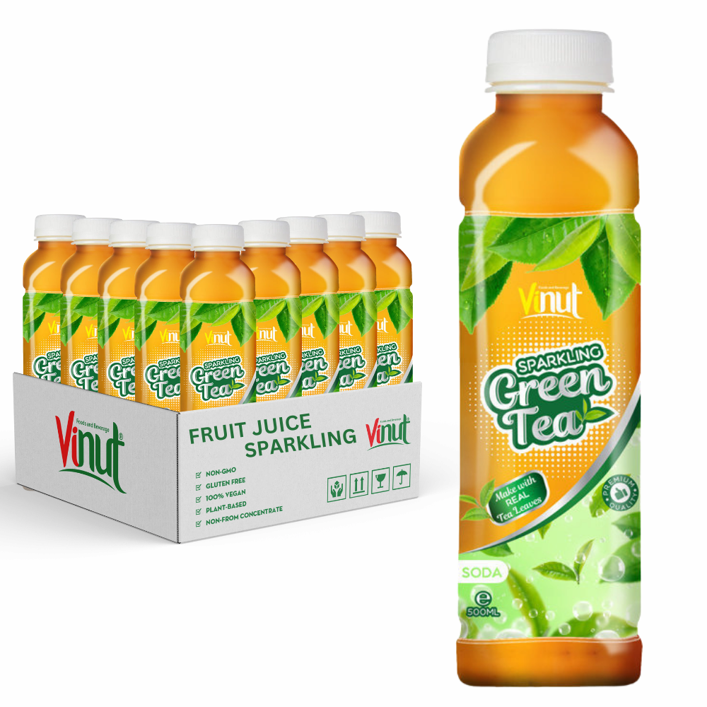 Wholesale Beverage Soft Drink _ 500ml Green Tea Sparkling Original Flavor Water Bottle Drink