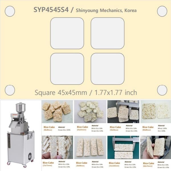 syp4545S4 Rice cake machine from Shinyoung Mechanics
