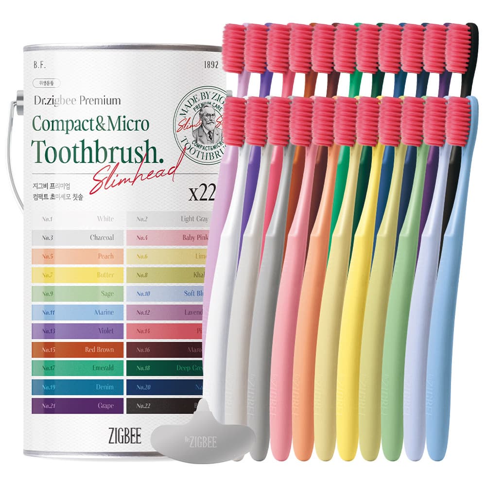 ZIGBEE Compact Sensitive Deep Clean Ultra_Fine Bristle Toothbrush 22pcs